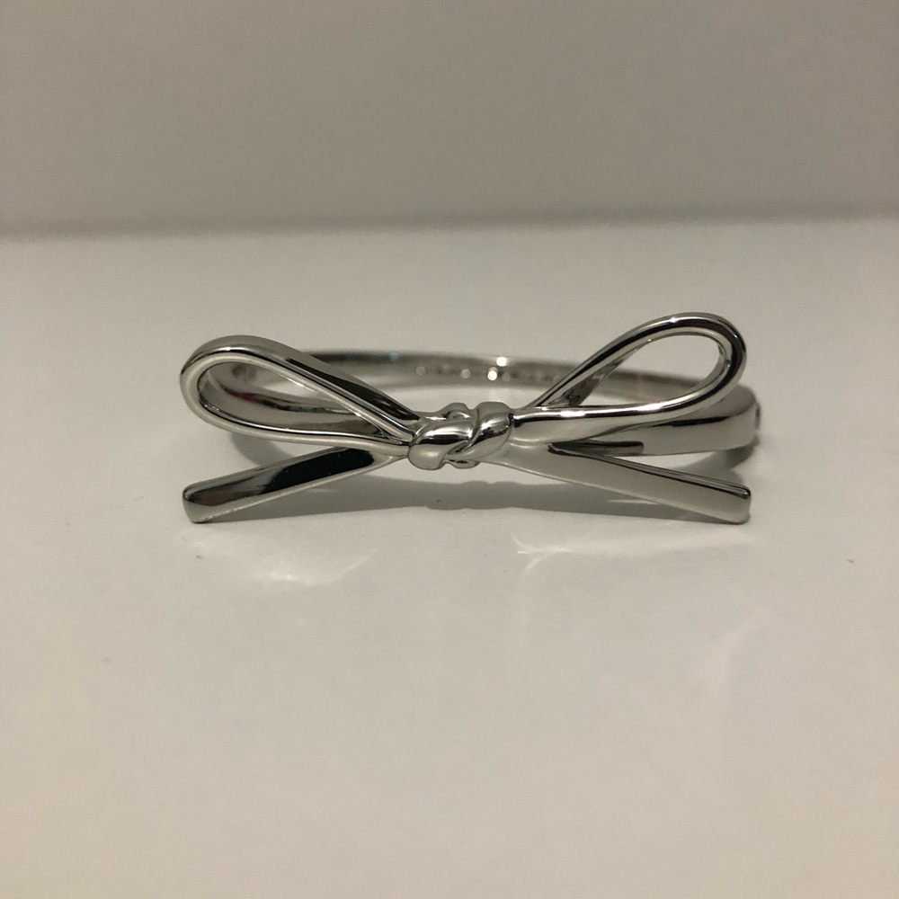 Kate Spade Bow Knot Bangle Bracelet Silvertone